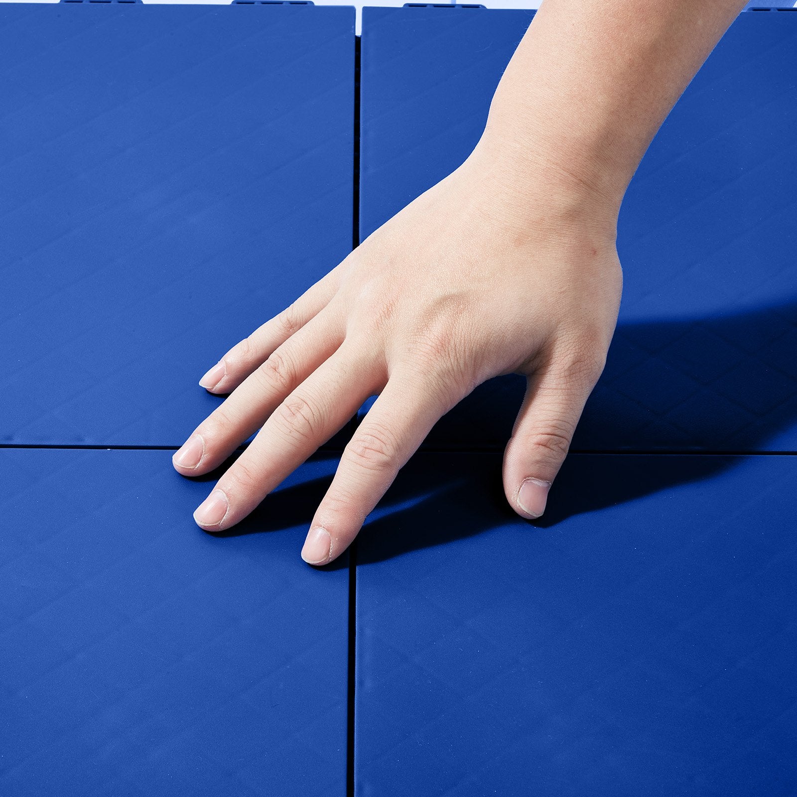 Interlocking Dryland Hockey Floor Mat Tiles, 12"x12" Blue Set for Versatile Training, Dance, Shooting Board, 8 Sq. Ft Coverage
