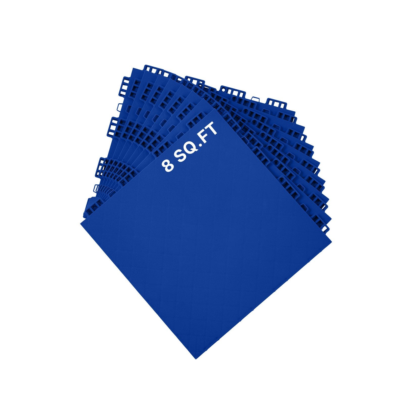Interlocking Dryland Hockey Floor Mat Tiles, 12"x12" Blue Set for Versatile Training, Dance, Shooting Board, 8 Sq. Ft Coverage