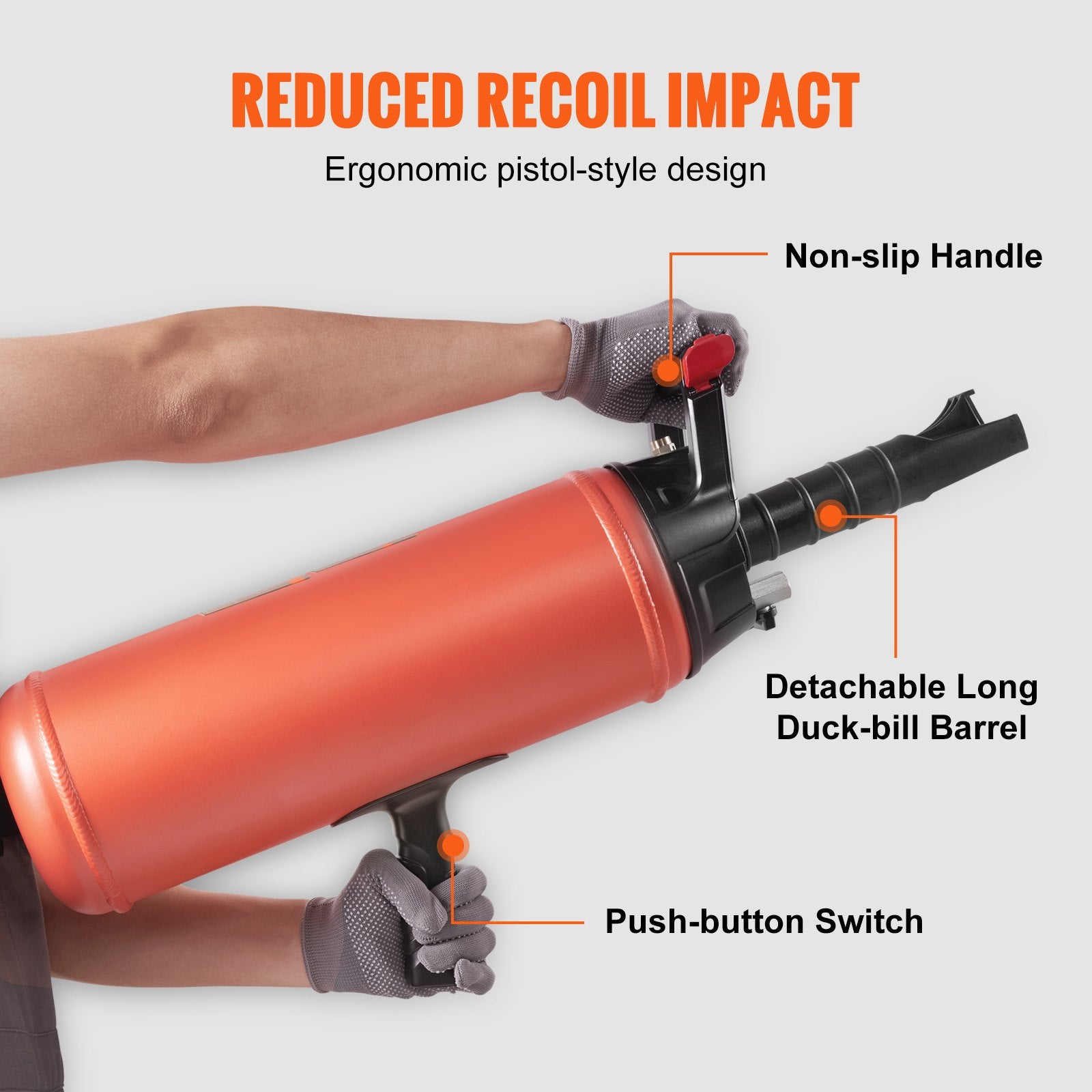 2.4 Gal Air Tire Blaster & Inflator, 150 PSI Portable Tool with Ergonomic Grip for Tractor, Truck, ATV, Car, Auto Repair