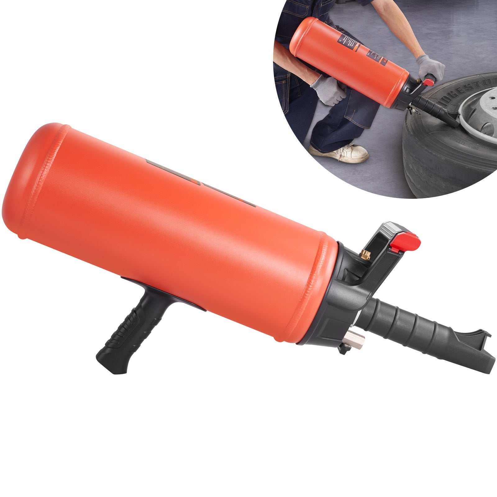 2.4 Gal Air Tire Blaster & Inflator, 150 PSI Portable Tool with Ergonomic Grip for Tractor, Truck, ATV, Car, Auto Repair