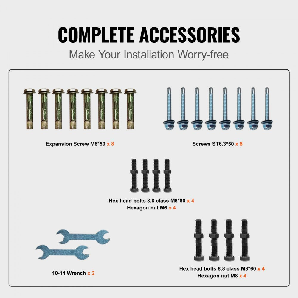 VEVOR Handrail Picket #2 Fits 2 or 3 Steps Matte Black Stair Rail Wrought Iron Handrail Black Transitional Hand railings for Concrete Steps or Wooden Stairs with Installation Kit