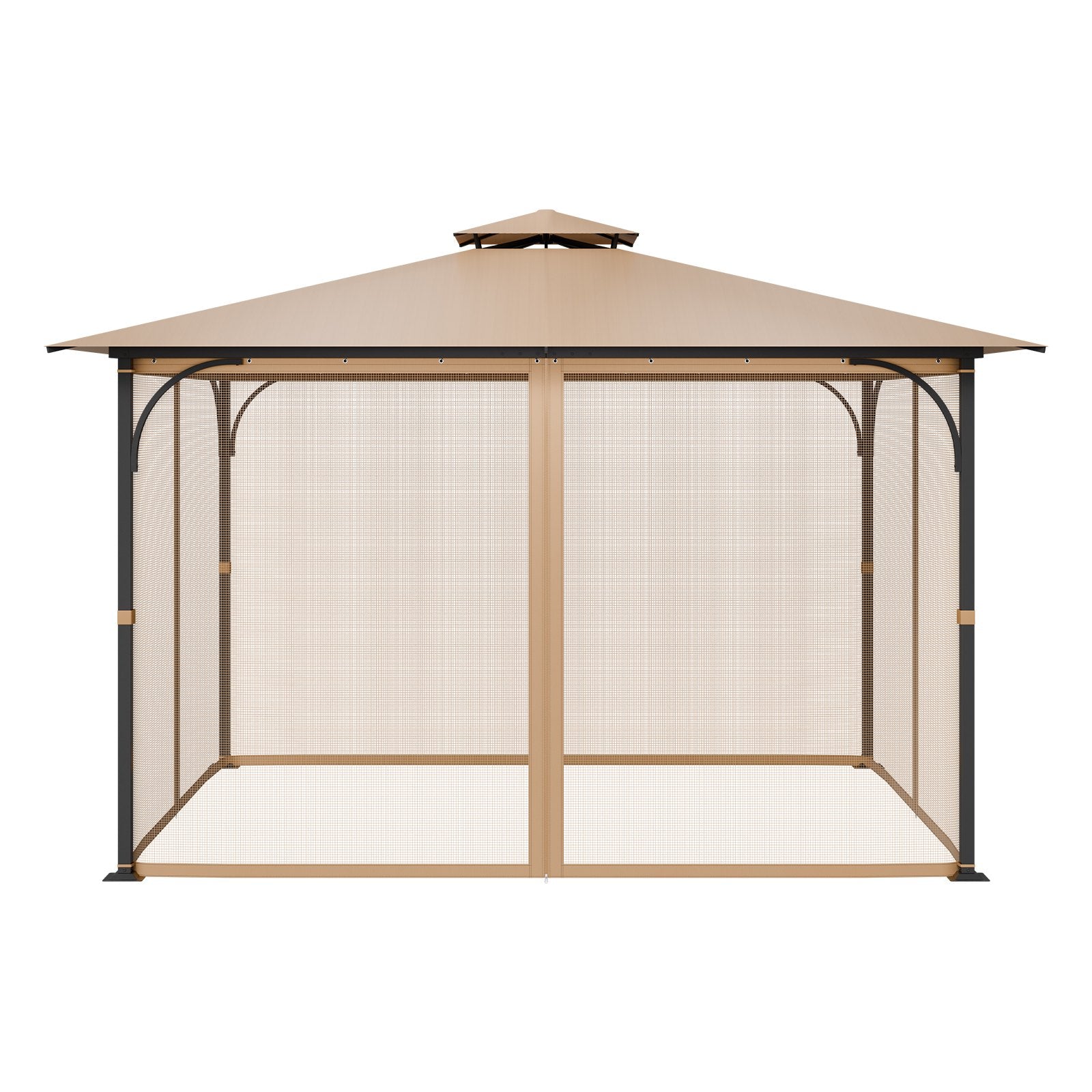 Universal 10x12 FT Gazebo Netting with Double Zipper—Durable Mesh Curtain for Patio, Garden, Midge Protection & Easy Maintenance