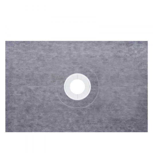 VEVOR Shower Curb Kit, 48\"x72\" Watertight Shower Curb Overlay with 4\" ABS Central Bonding Flange, 4\" Stainless Steel Grate, 2 Cuttable Shower Curb and Trowel, Shower Pan Slope Sticks Fit for Bathr