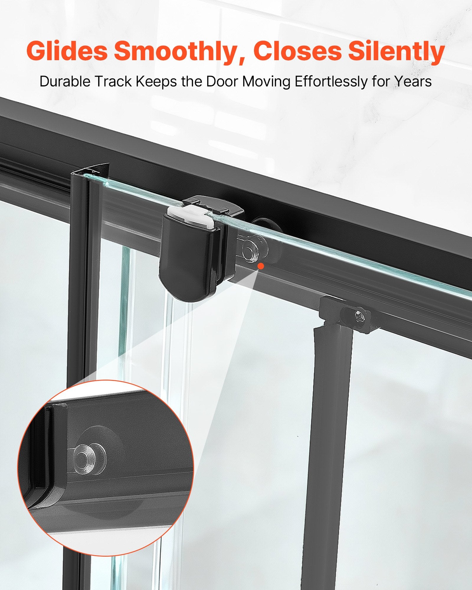 Compact 35"x35"x72" Corner Shower Enclosure with Double Sliding Doors, Clear Tempered Glass, Matte Black Frame, Magnetic Seal, Easy Install Kit