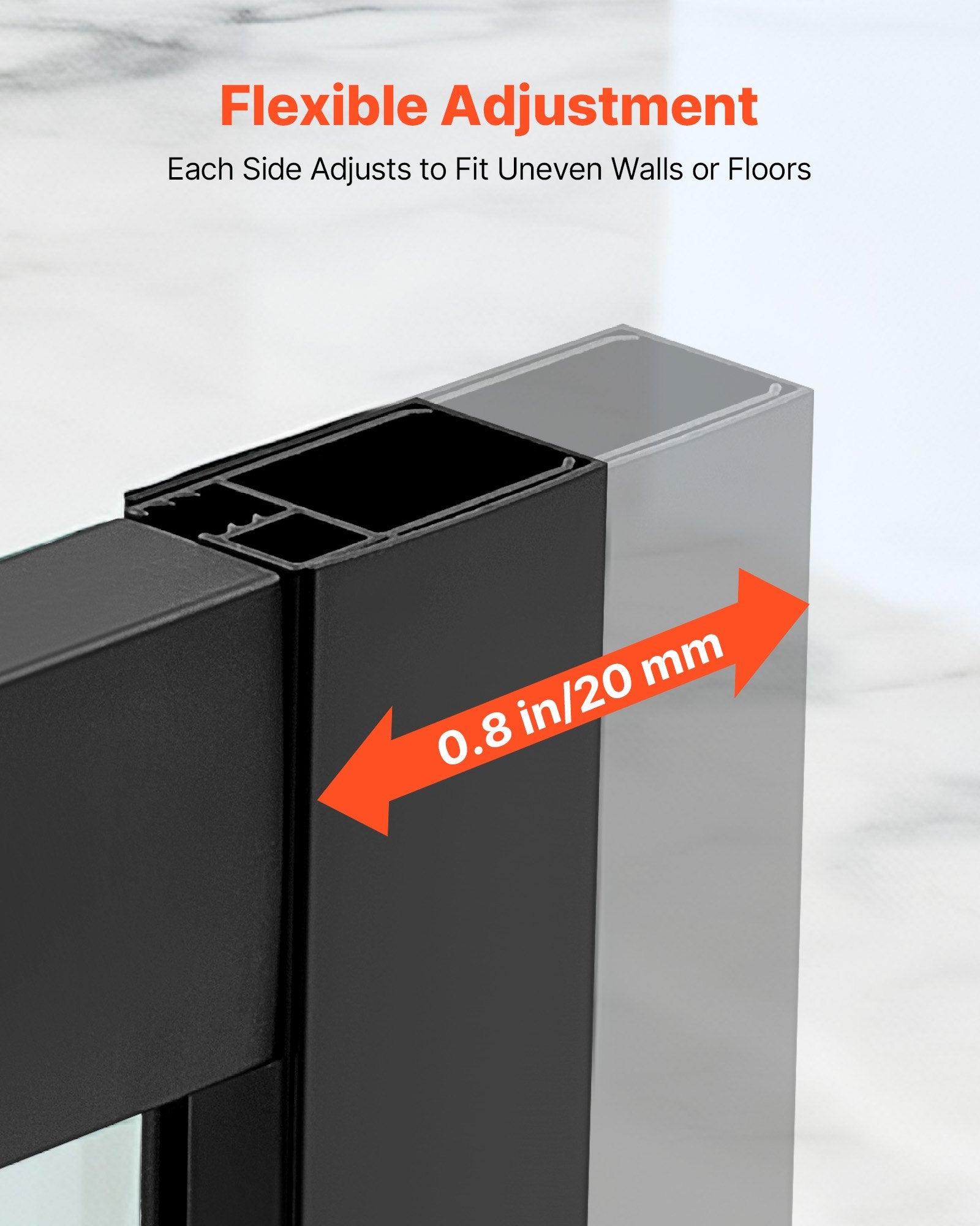 Compact 35"x35"x72" Corner Shower Enclosure with Double Sliding Doors, Clear Tempered Glass, Matte Black Frame, Magnetic Seal, Easy Install Kit