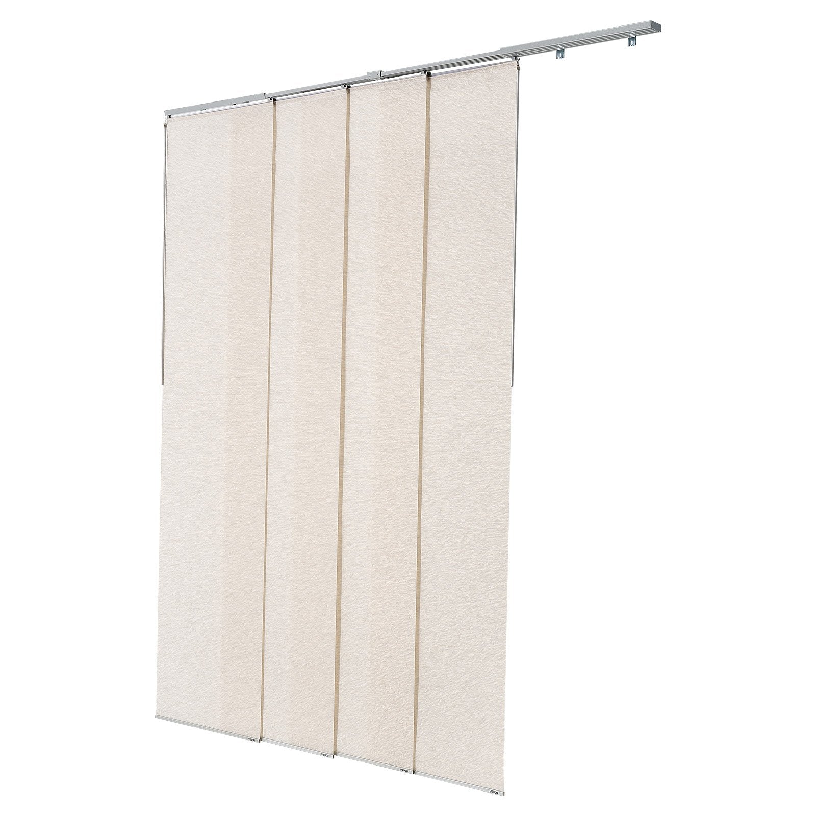 Adjustable Panel Track Blinds for Sliding and Patio Doors, Light Brown, Extendable and Trimmable Curtains for Room Divider, 45.8-86in Width, 96in Height