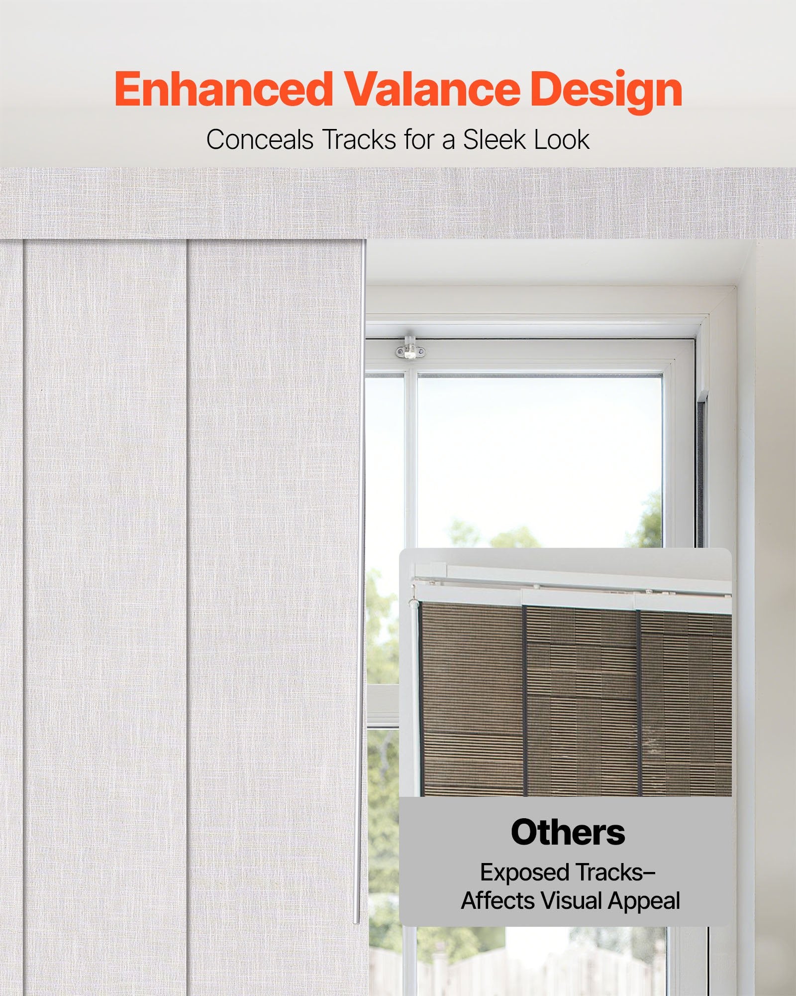 Adjustable Panel Track Blinds, Blackout Curtains for Sliding and Patio Doors, 45.8-86 in Wide, 96 in Tall, Light Gray, Room Divider