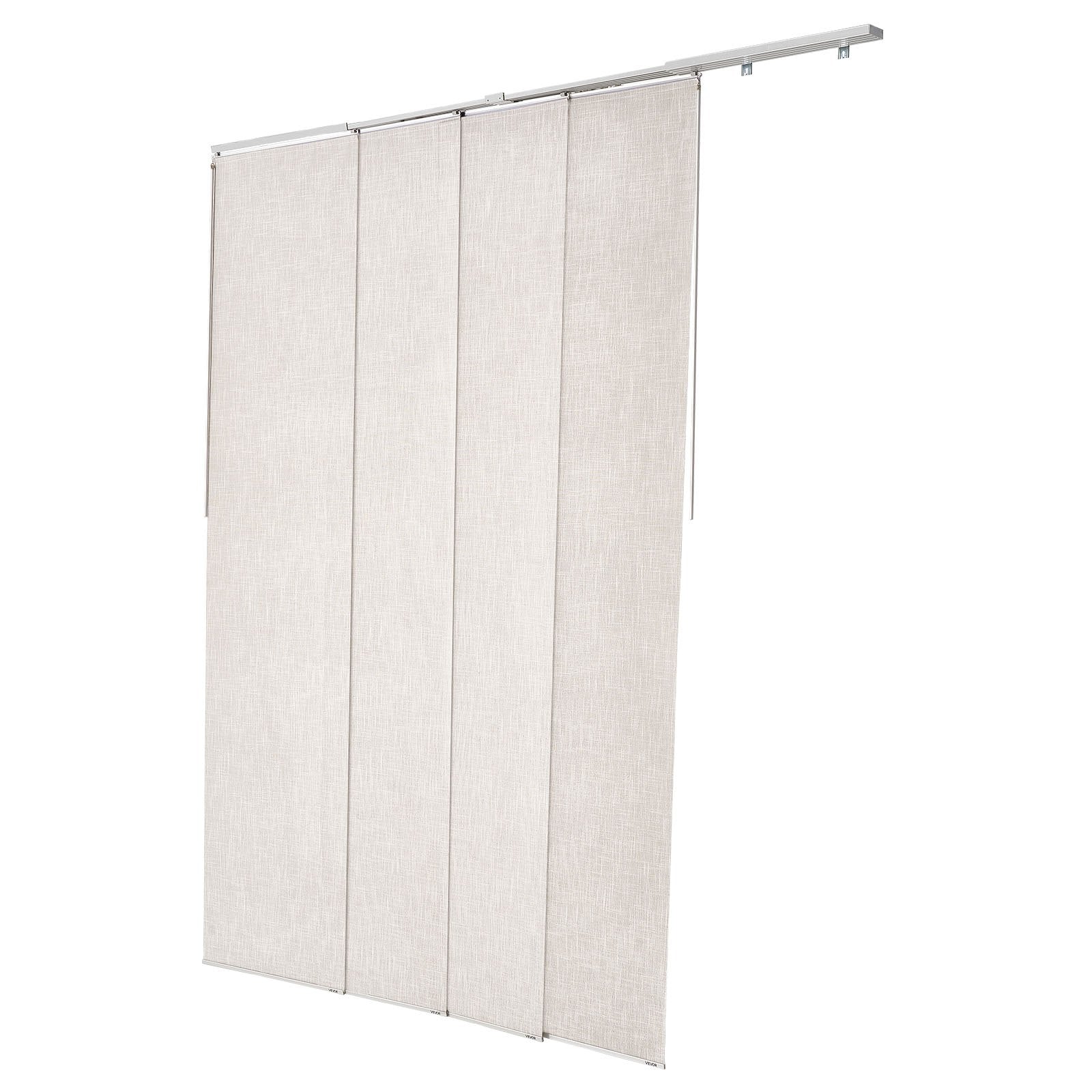 Adjustable Panel Track Blinds, Blackout Curtains for Sliding and Patio Doors, 45.8-86 in Wide, 96 in Tall, Light Gray, Room Divider