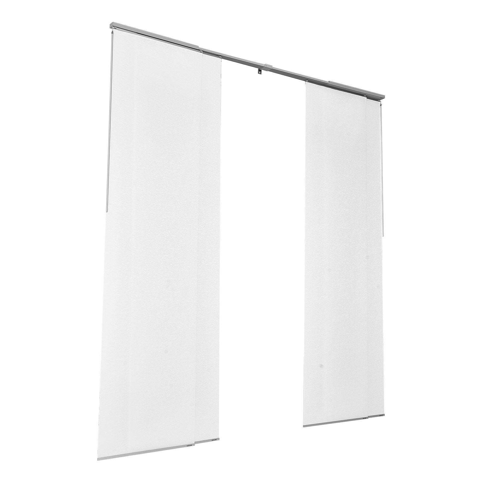 Versatile Panel Track Blinds for Sliding & Patio Doors, Adjustable Vertical Curtains, Trimmable Panels, Room Divider, Semi-Transparent, White