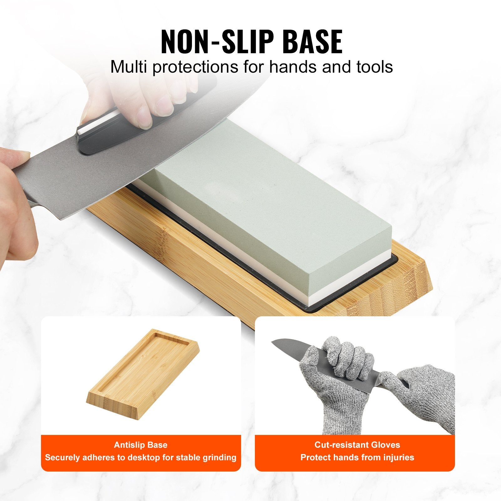 Comprehensive Whetstone Knife Sharpening Kit: Dual-Sided Grits, Non-Slip Bases, Angle Guide, Flattening Stone for Knives & Scissors