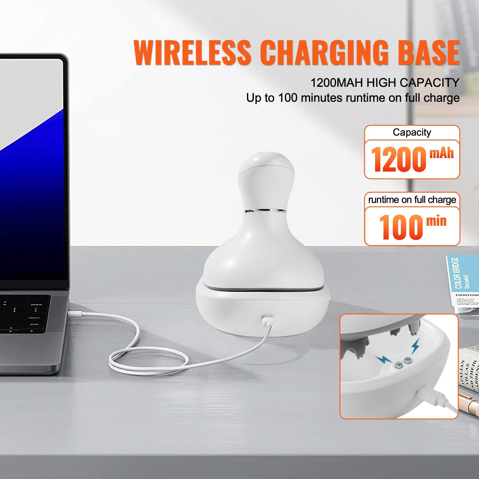 Rechargeable Electric Scalp Massager for Hair Growth, IPX7 Waterproof, 8 Heads for Stress Relief, Deep Cleansing & Perfect Gifts for Parents