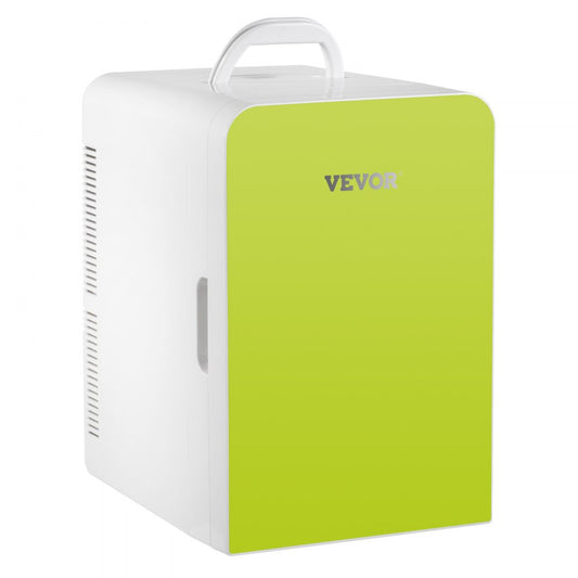 VEVOR 15L Mini Fridge,12V Portable Cooler & Warmer, Lightweight Beauty Fridge With Glass Front,Mini Fridge 15 Liter/18 Can For Food, Drinks, Skincare, Beauty, Makeup & Cosmetics (Green)