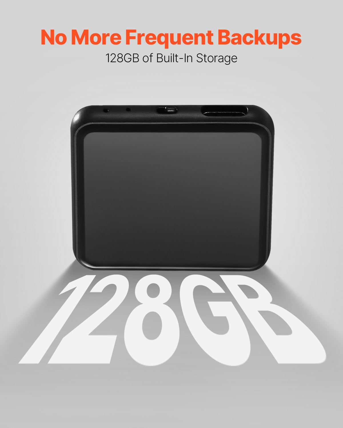 High-Capacity 128GB Magnetic Voice Activated Recorder with 8730 Hrs Storage, USB-C, Noise Cancellation & 100 Hrs Battery for Lectures & Meetings