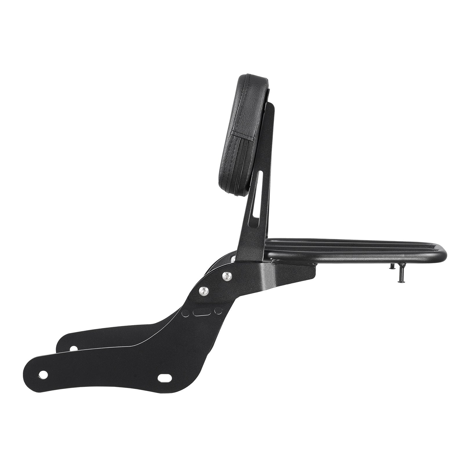 Detachable 18" Motorcycle Backrest Sissy Bar & Luggage Rack for Honda Rebel CMX 1100 2021-2022 - Leather Pad, Metal Frame, Travel Comfort