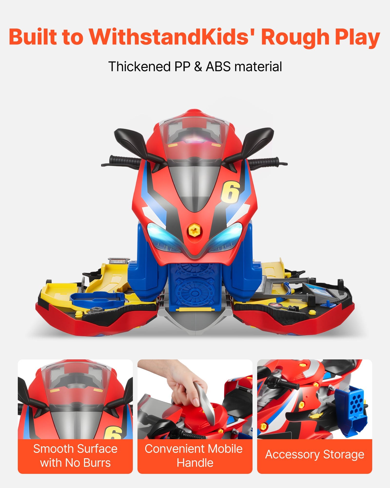 25-Piece Motorcycle Engine Toy for Kids - Interactive Mechanic Workshop Set with Removable Parts, Lights, Sounds, Simulated Racing Fun, Ages 3+