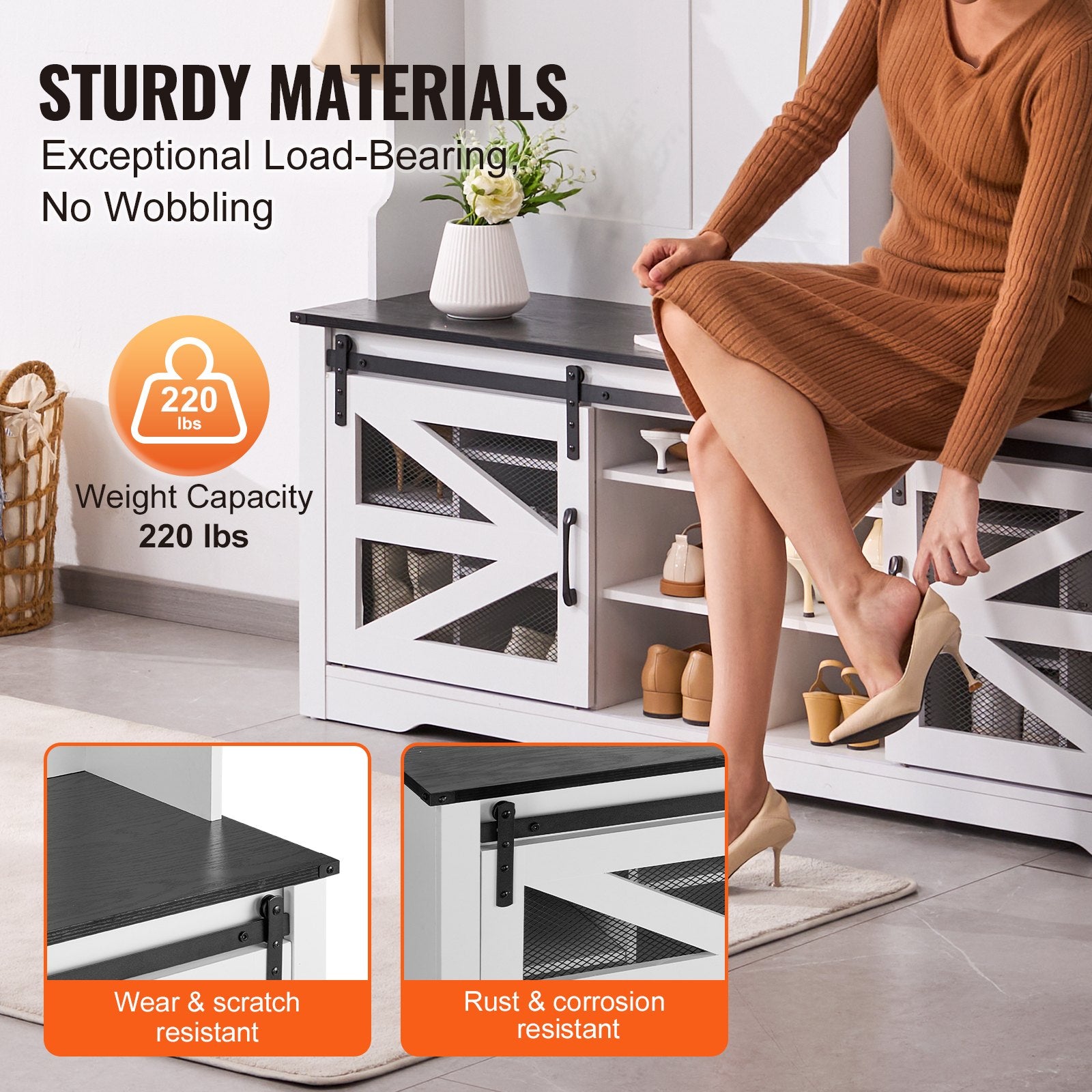 Spacious Hall Tree Entryway Bench with LED Coat Rack, 59" Wide Mudroom Seating, Adjustable Shelves, Shoe Storage, 12 Hooks, Easy Setup