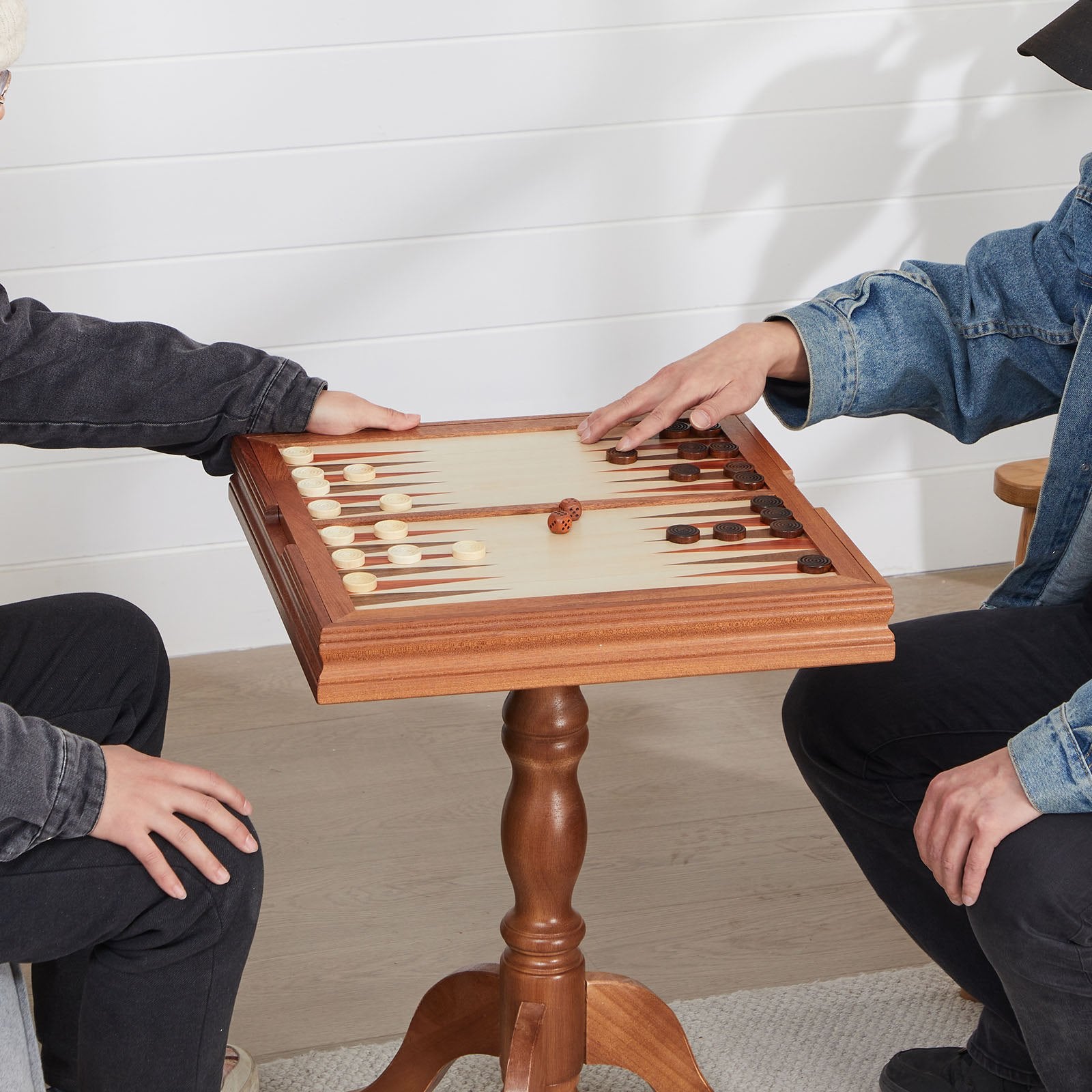 18" Premium 3-in-1 Wooden Game Table Set: Chess, Checkers, Backgammon - Deluxe Family Board Game Furniture, Gift & Collectible