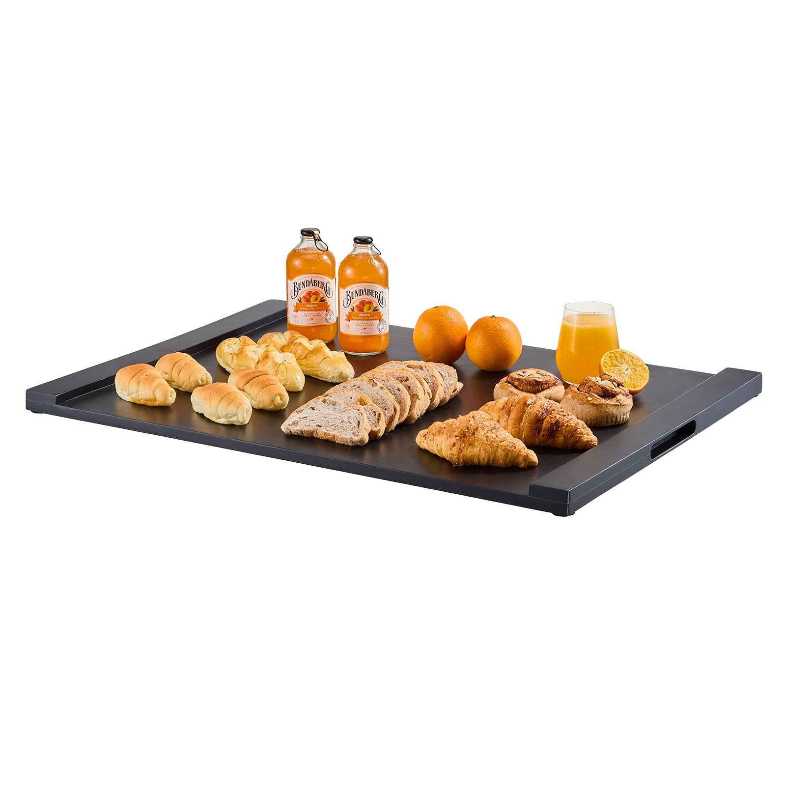 Premium Pine Wood Stove Top Noodle Board: Multipurpose Gas & Electric Stove Cover, RV Stovetop & Kitchen Sink Tray with Handles, Black