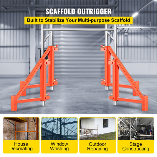Heavy-Duty Scaffold Outriggers Set of 4 with Locking Pins, 18"x18"x24" for Safe Home Improvement, Painting, Drywall, Window Cleaning