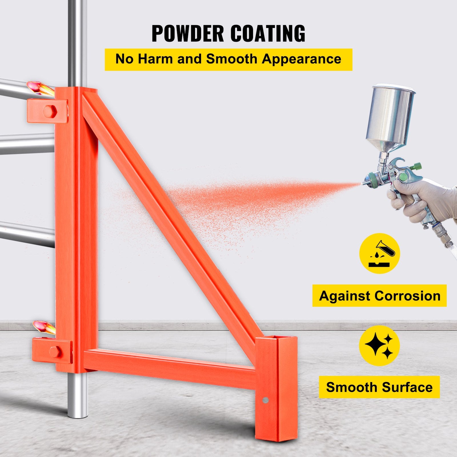 Heavy-Duty Scaffold Outriggers Set of 4 with Locking Pins, 18"x18"x24" for Safe Home Improvement, Painting, Drywall, Window Cleaning