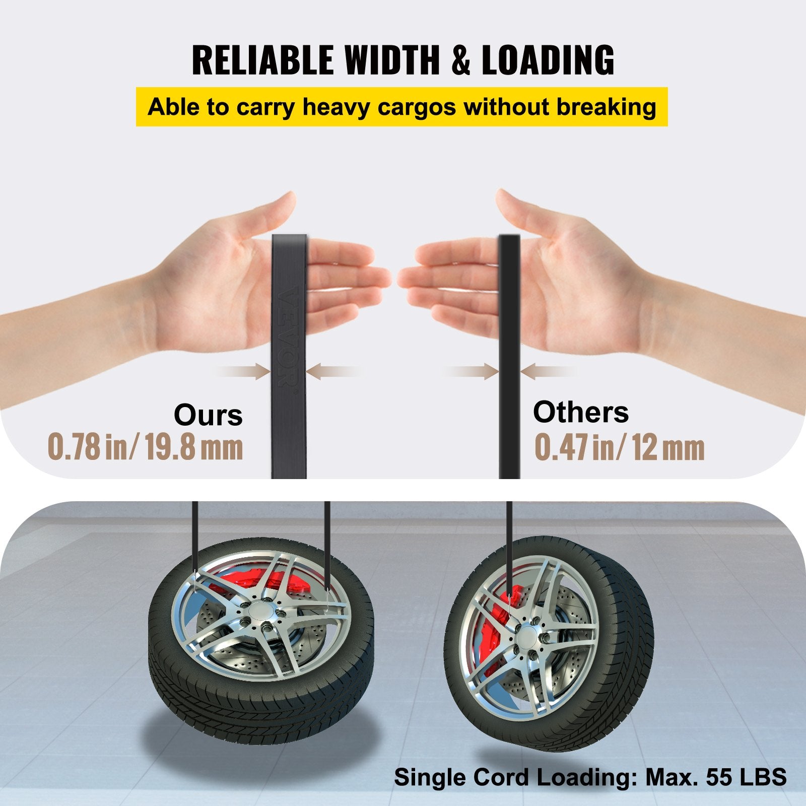 53-Pack Heavy Duty Weatherproof Rubber Bungee Cords, 41" Tie Down Straps with Crimped S Hooks for Securing Cargo, Trailers, Canvases & More