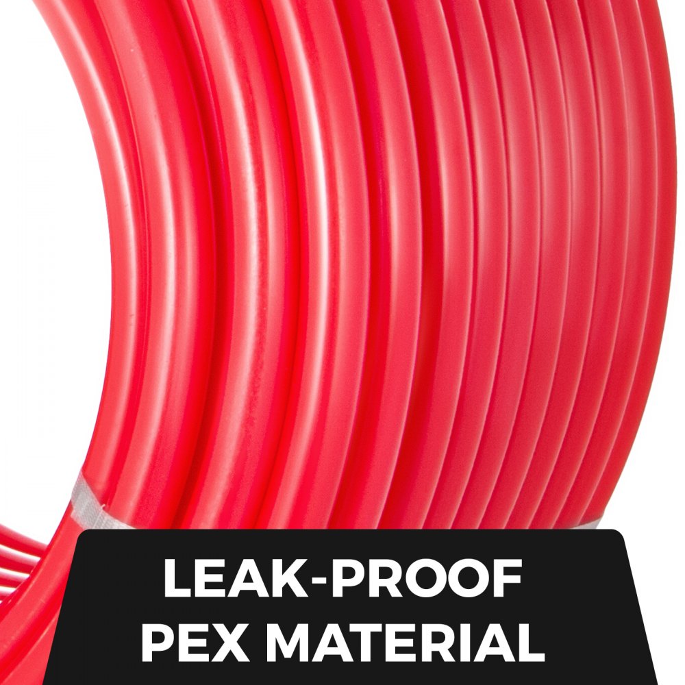 VEVOR Pex Pipe Tubing 1 Inch 300ft Pex Tubing Non-Barrier Radiant Water Plumbing Pipe Pex-B,1" Non-Barrier/300FT/Red