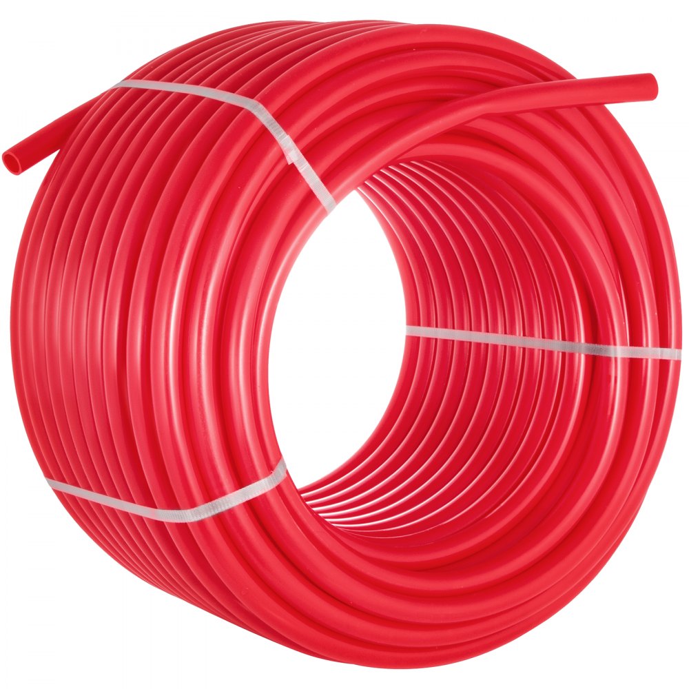 VEVOR 5/8 Inch x 500Ft PEX Tubing Oxygen Barrier O2 EVOH Pex-B Red Radiant Floor Heat Durable Plumbing Flexible for Residential Commercial Radiant Floor Heating Pex Pipe