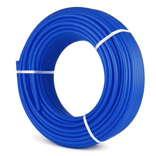 VEVOR 3/4\" PEX Tubing 300Ft Non-Barrier PEX Pipe Blue Pex-b Tube Coil for Hot and Cold Water Plumbing Open Loop Radiant Floor Heating System PEX Tubing ,3/4\" Non-Barrier, 300Ft/Blue