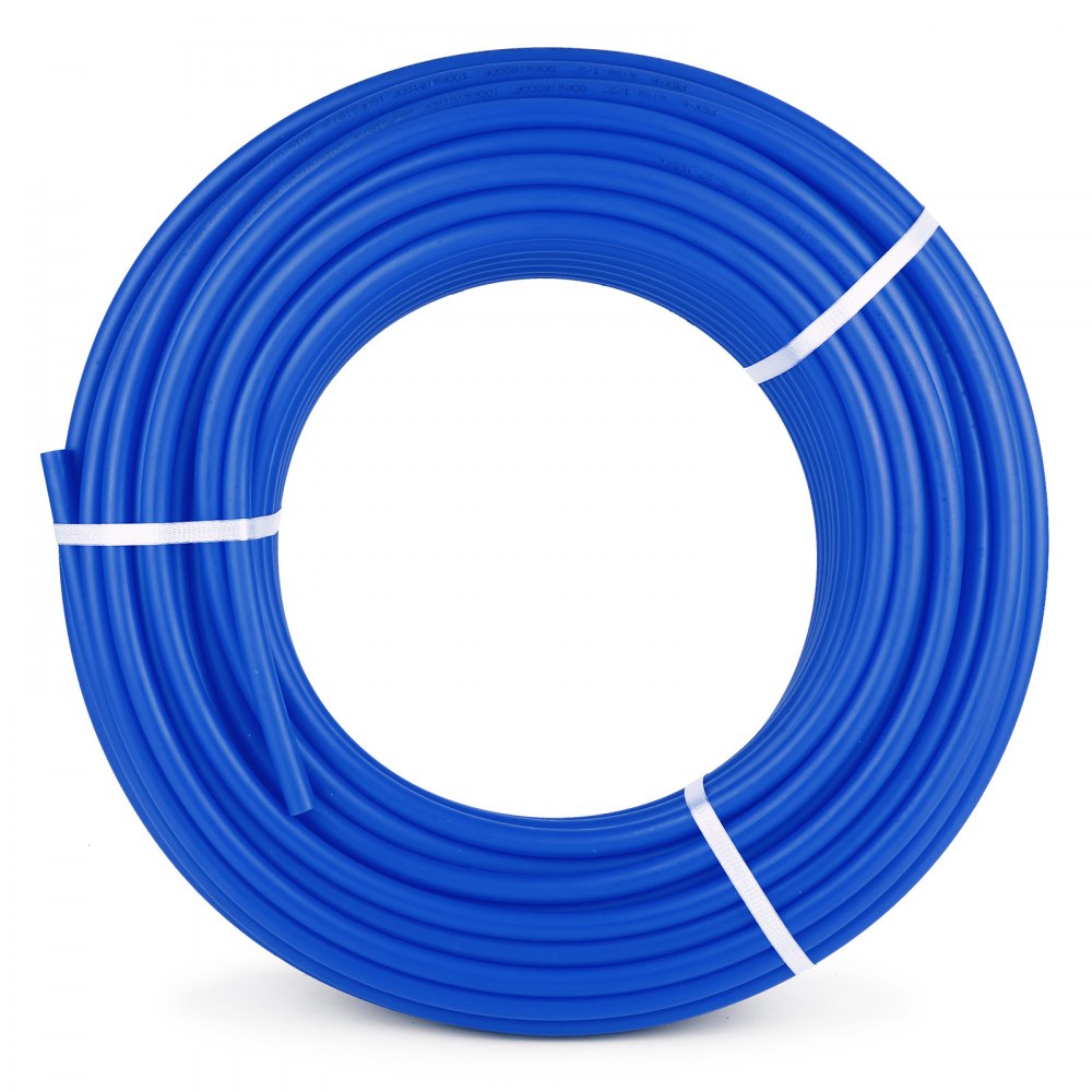 VEVOR 3/4\" PEX Tubing 300Ft Non-Barrier PEX Pipe Blue Pex-b Tube Coil for Hot and Cold Water Plumbing Open Loop Radiant Floor Heating System PEX Tubing ,3/4\" Non-Barrier, 300Ft/Blue