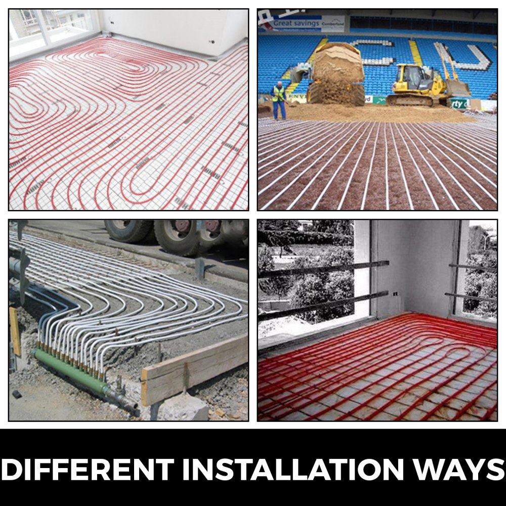 VEVOR 3/4\" PEX Tubing 300Ft Non-Barrier PEX Pipe Blue Pex-b Tube Coil for Hot and Cold Water Plumbing Open Loop Radiant Floor Heating System PEX Tubing ,3/4\" Non-Barrier, 300Ft/Blue