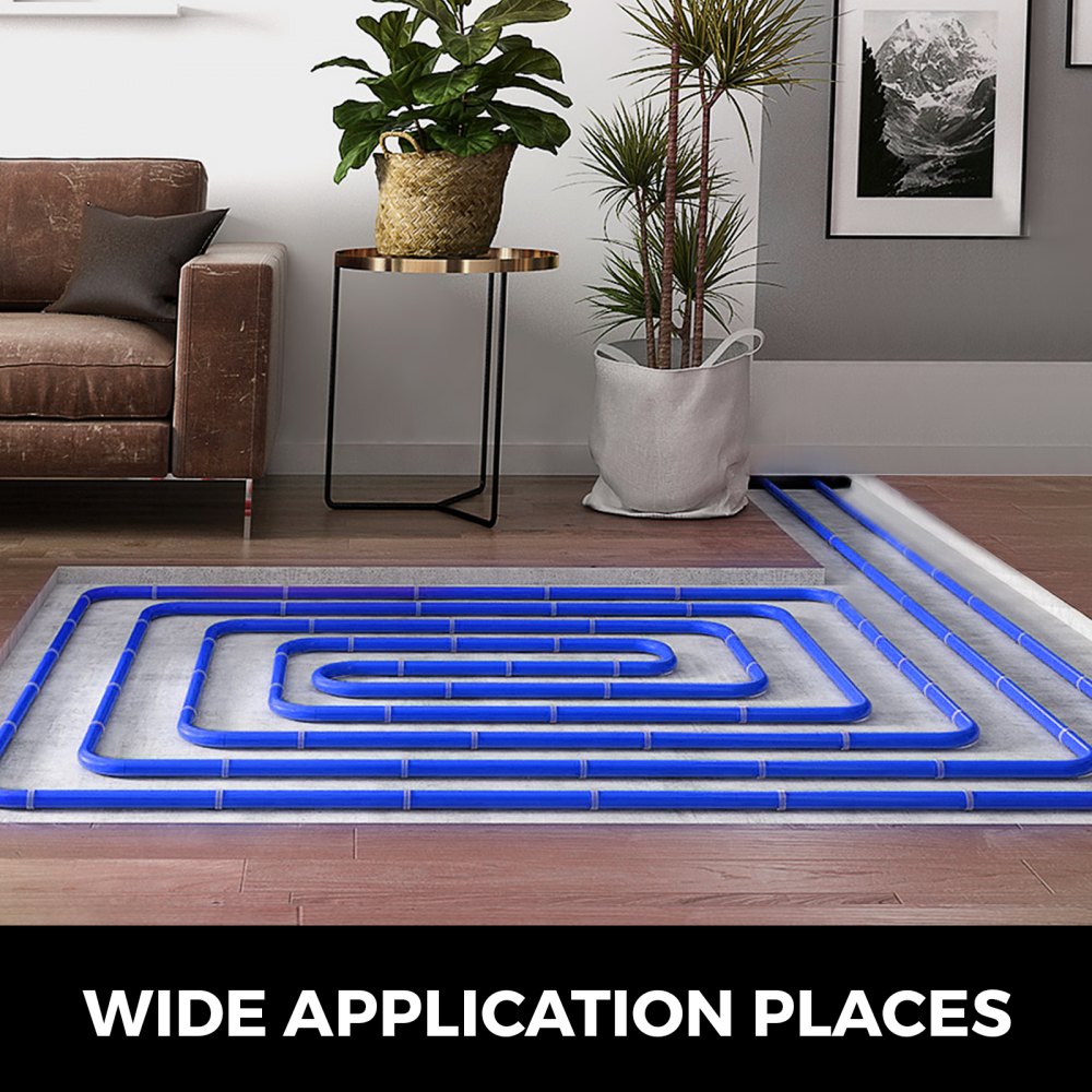 VEVOR 3/4\" PEX Tubing 300Ft Non-Barrier PEX Pipe Blue Pex-b Tube Coil for Hot and Cold Water Plumbing Open Loop Radiant Floor Heating System PEX Tubing ,3/4\" Non-Barrier, 300Ft/Blue