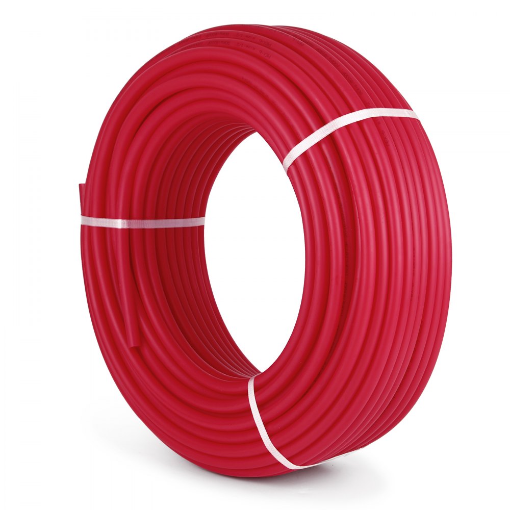 VEVOR Oxygen Barrier PEX Tubing - 1/2 Inch X 900 Feet Tube Coil - EVOH PEX-B Pipe for Residential Commercial Radiant Floor Heating Pex Pipe (1/2\" O2-Barrier, 900Ft/Red)