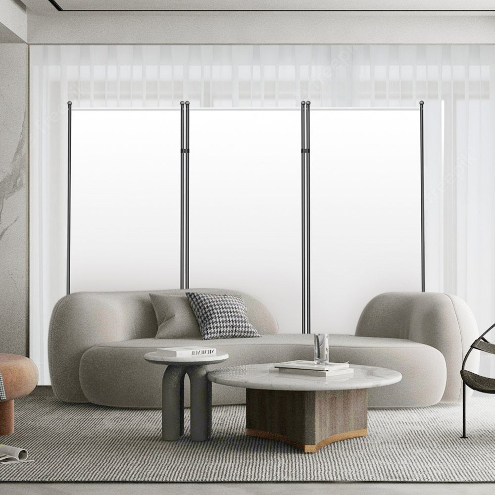 VEVOR Office Partition 102" W x 14" D x 71" H Room Divider Wall 3-Panel Office Divider Folding Portable Office Walls Divider with Non-See-Through Fabric Room Partition White for Room Office Restaurant