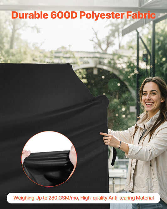 Heavy Duty 52-Inch Grill Cover for Outdoor BBQs - Waterproof, Fade & Weather Resistant, Hook-and-Loop Straps, Fits Weber & More