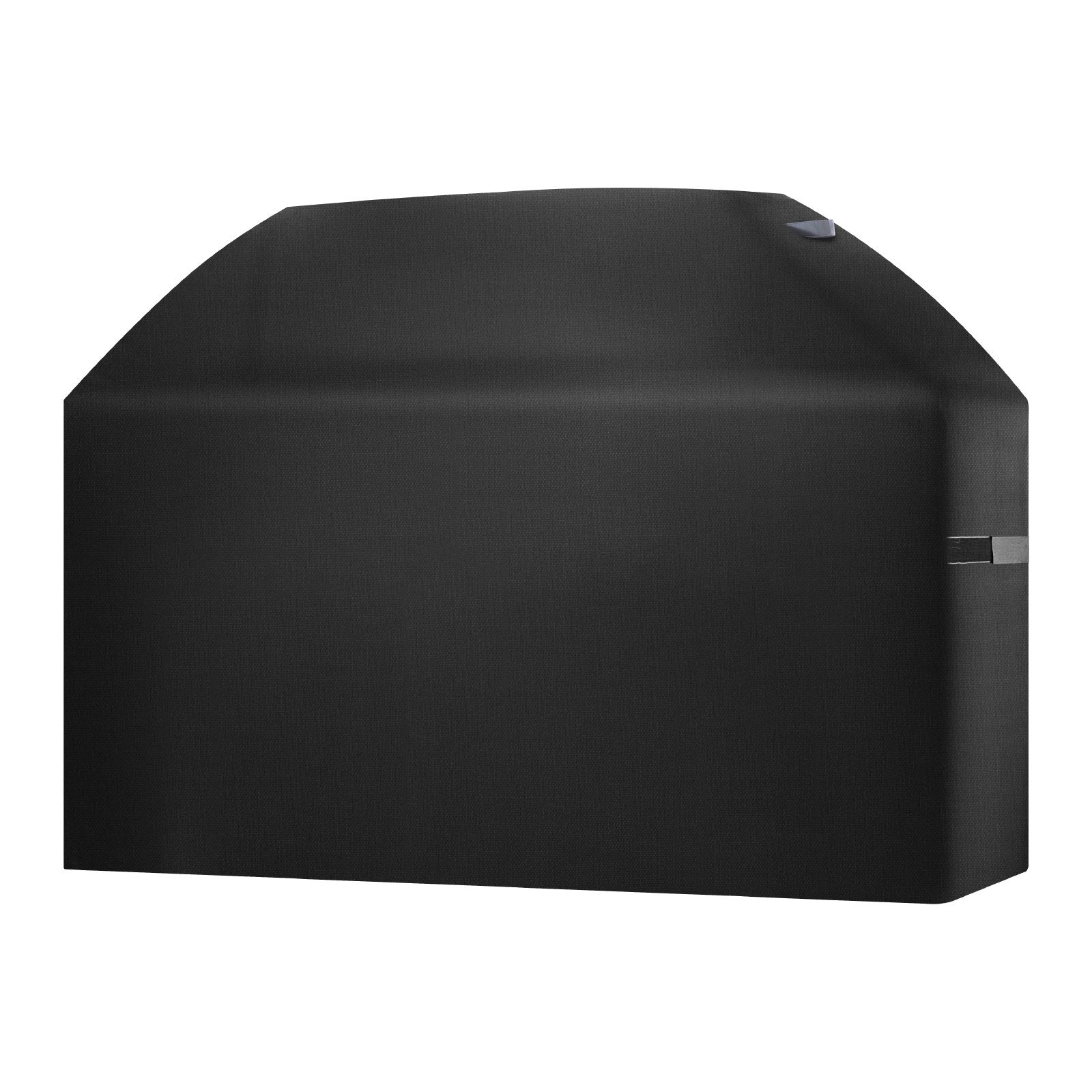 63-Inch BBQ Grill Cover, Heavy Duty Waterproof and Weather Resistant, Fade Proof 600D Polyester with Hook-and-Loop Straps, Black