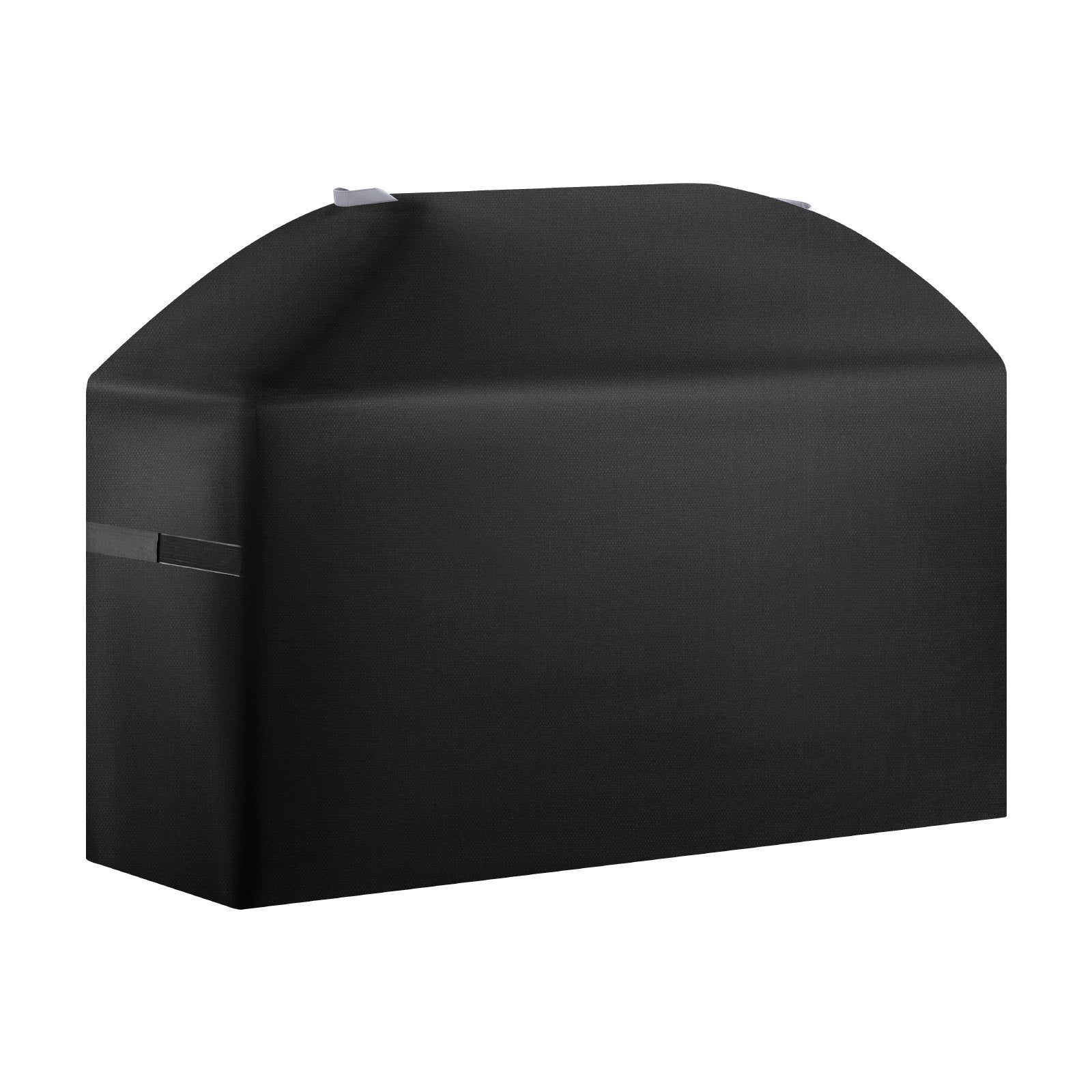 63-Inch BBQ Grill Cover, Heavy Duty Waterproof and Weather Resistant, Fade Proof 600D Polyester with Hook-and-Loop Straps, Black