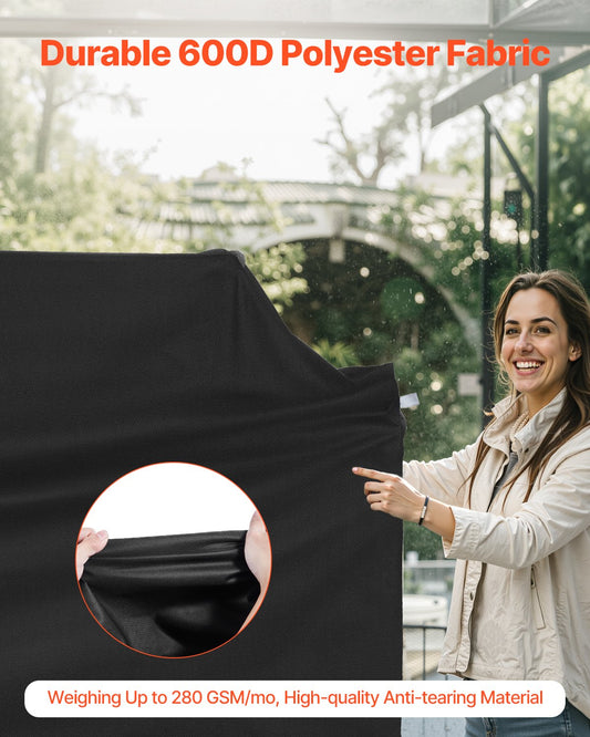 Heavy-Duty 48-Inch BBQ Grill Cover, Waterproof & Fade Resistant, Durable 600D Polyester with Hook-and-Loop Straps, Fits Spirit 200 Series
