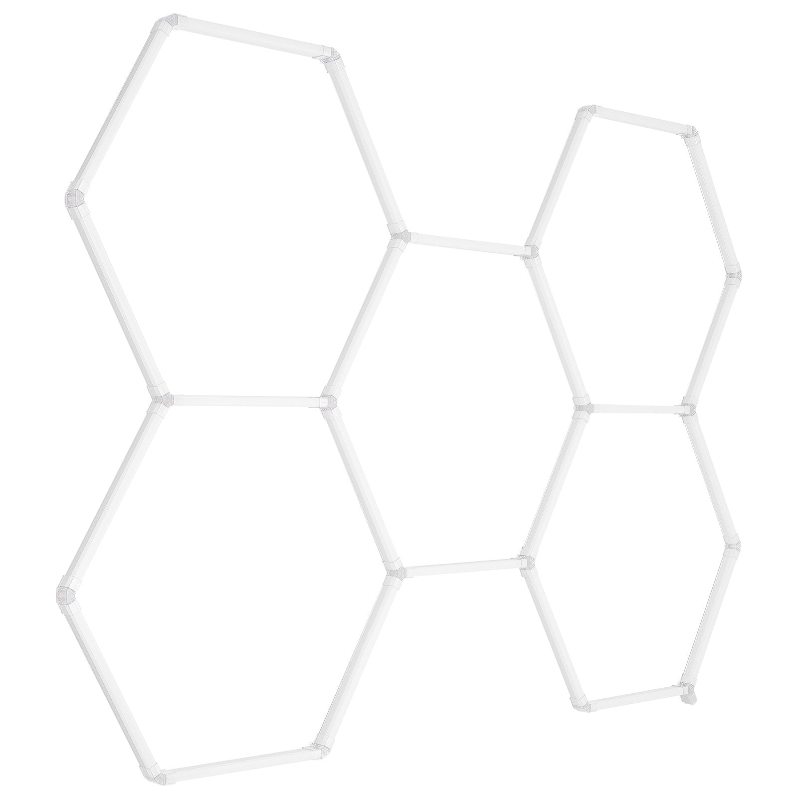 Innovative Hexagonal LED Garage Lights, 26400LM, 6500K, Ideal for Car Detailing, Workshops, Gyms, and Basements - Cool White Lighting Solution