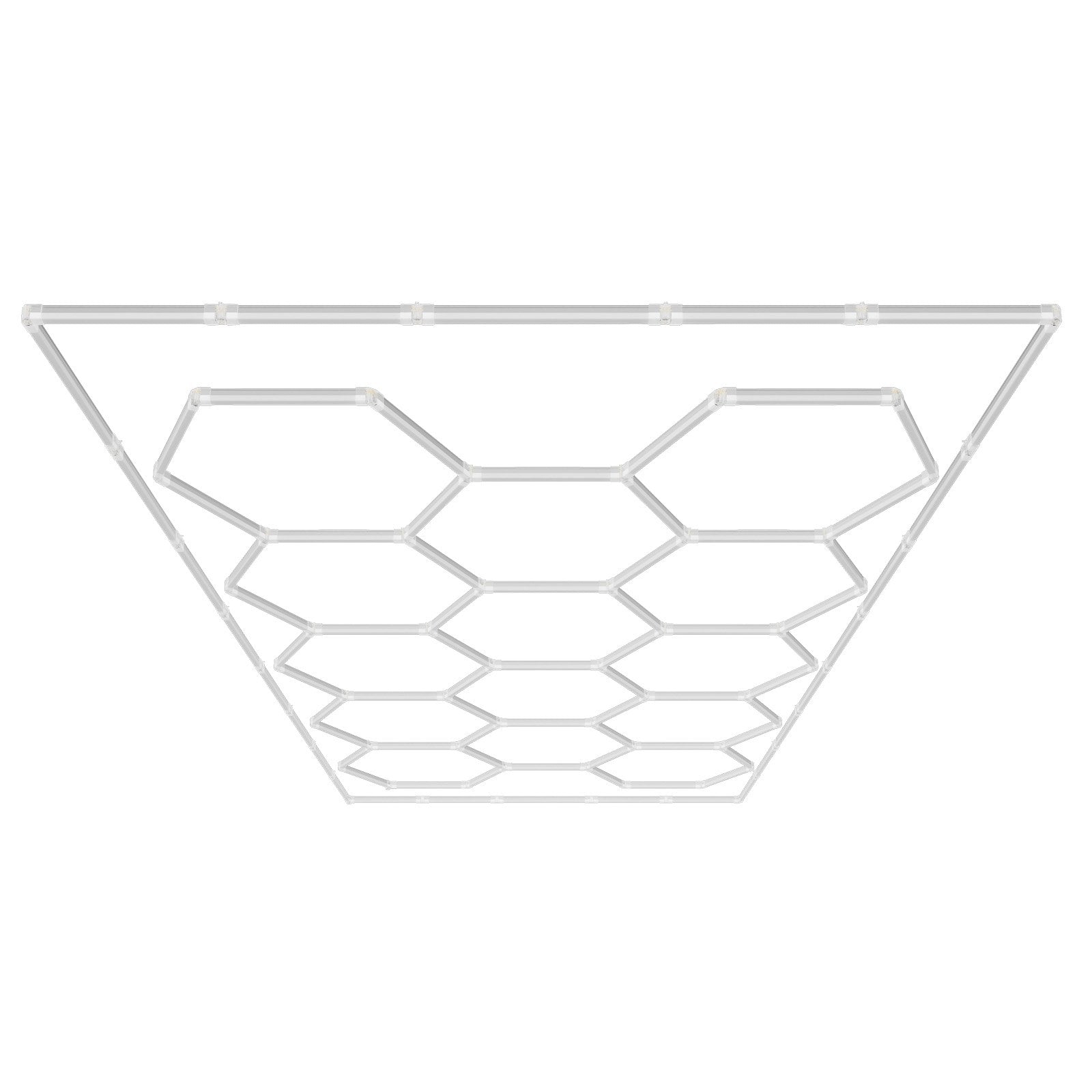 DIY Hexagonal Garage LED Ceiling Lights, 86400LM 6500K, Bright White Honeycomb Design for Car Detailing, Gym, Workshop, Basement, and More