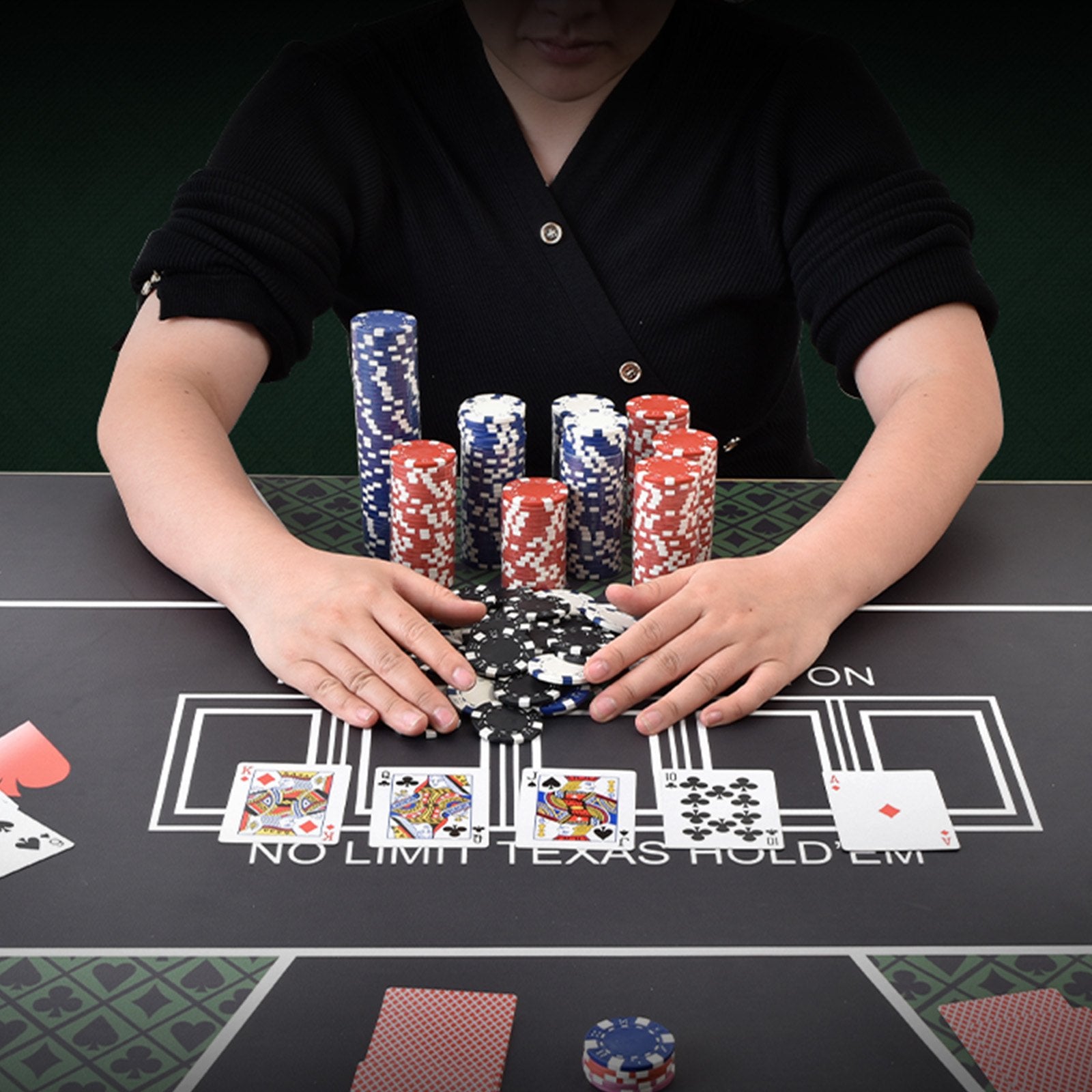 300-Piece Premium Poker Chip Set with Aluminum Case - Casino Quality 11.5 Gram Chips, Cards, Buttons, Dice for Texas Hold'em, Blackjack, Gambling