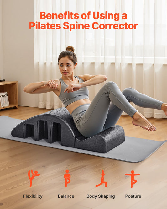 Home Gym Pilates Spine Corrector: Arc Foam Fitness Tool for Spine Exercises, Core Strength, Balance & Stretching Workouts