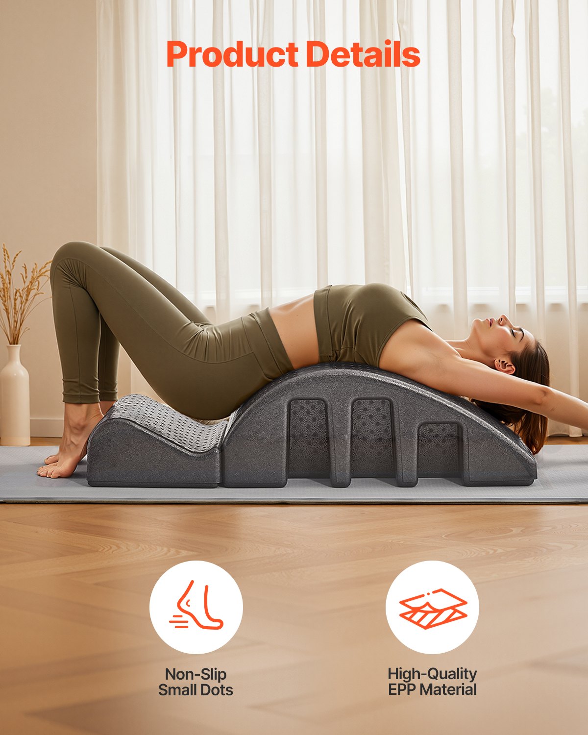 Home Gym Pilates Spine Corrector: Arc Foam Fitness Tool for Spine Exercises, Core Strength, Balance & Stretching Workouts