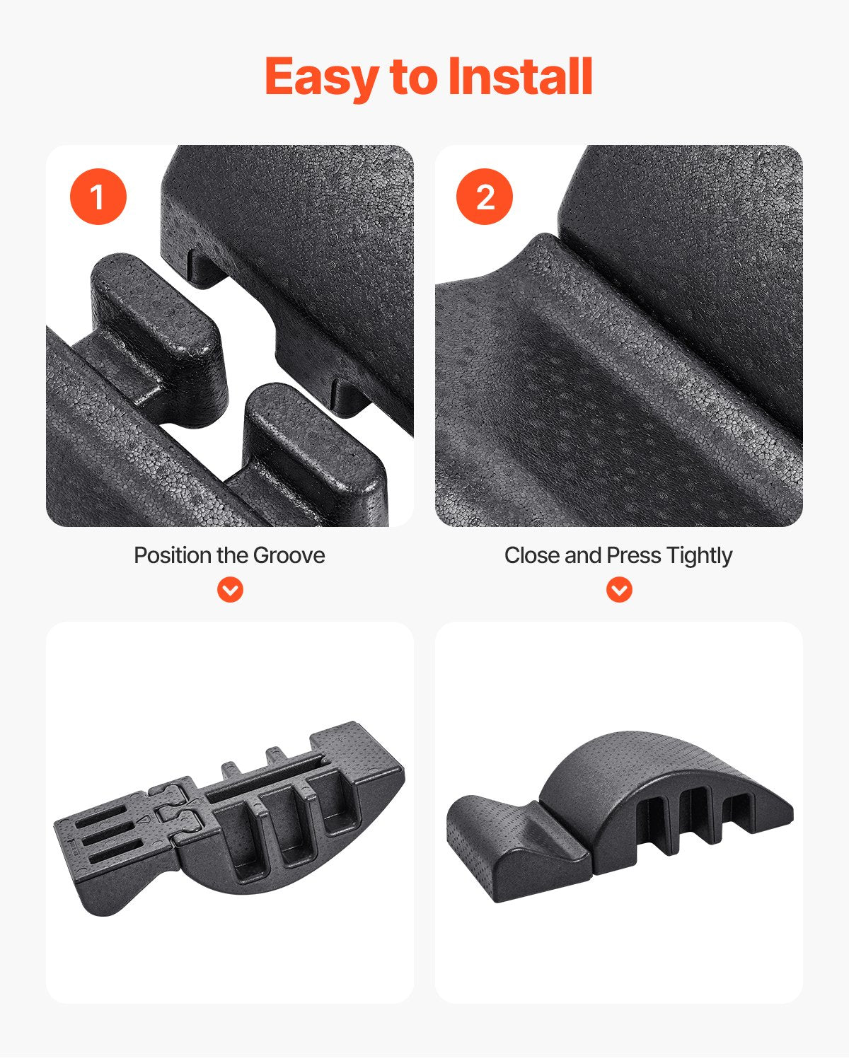 Home Gym Pilates Spine Corrector: Arc Foam Fitness Tool for Spine Exercises, Core Strength, Balance & Stretching Workouts