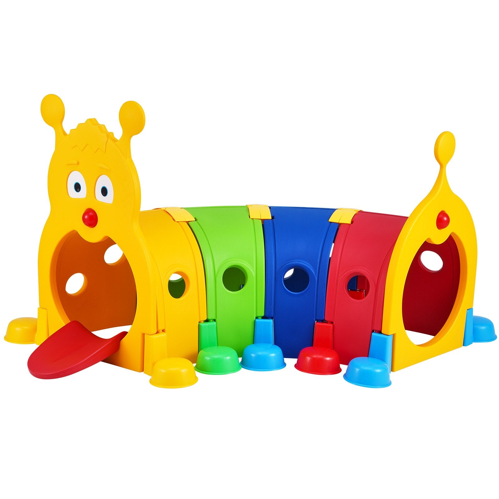 Vibrant Caterpillar Tunnel for Kids: Indoor & Outdoor Play Equipment, Crawling Adventure for Toddlers, Preschool Daycare Fun, Safe HDPE, Ages 3+
