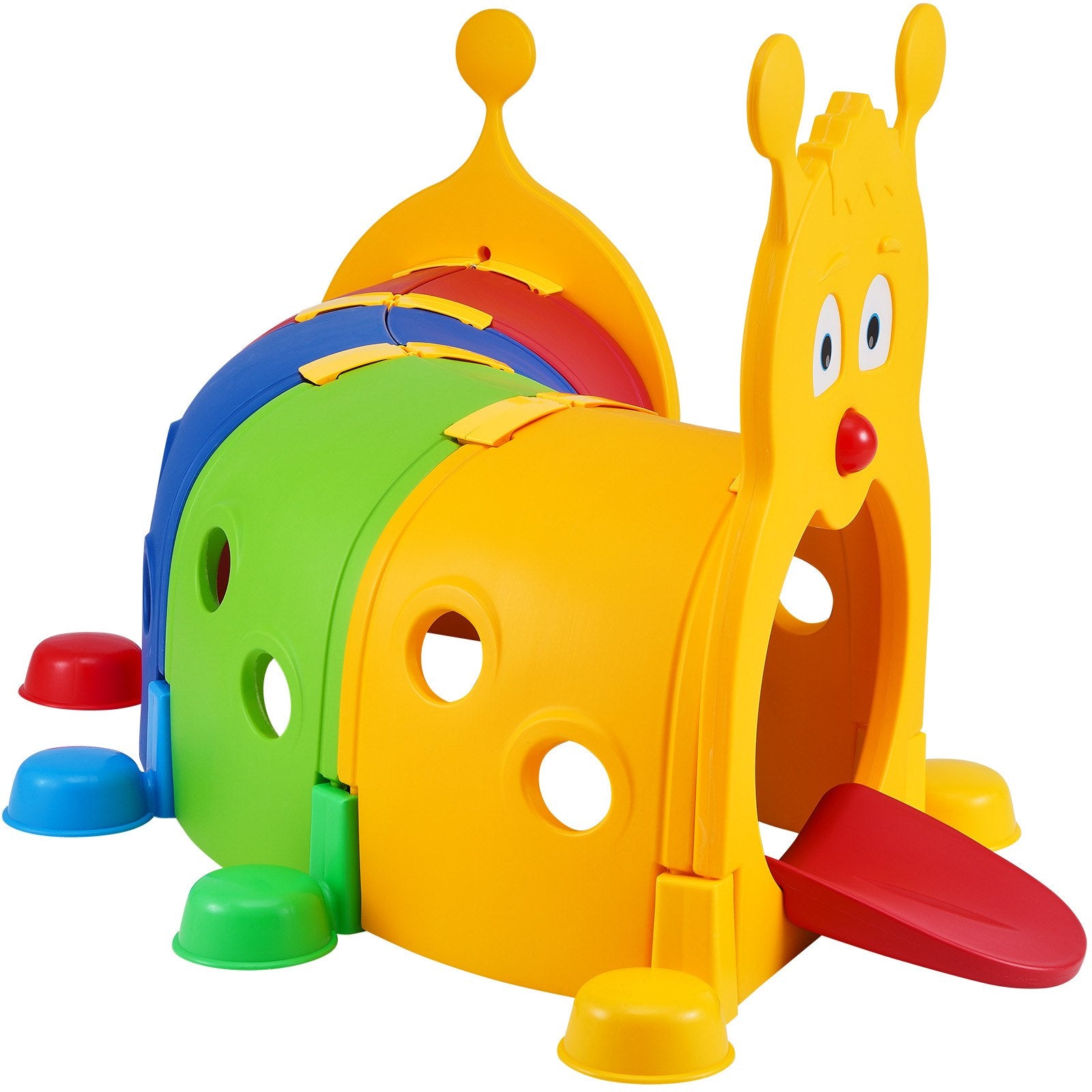 Vibrant Caterpillar Tunnel for Kids: Indoor & Outdoor Play Equipment, Crawling Adventure for Toddlers, Preschool Daycare Fun, Safe HDPE, Ages 3+