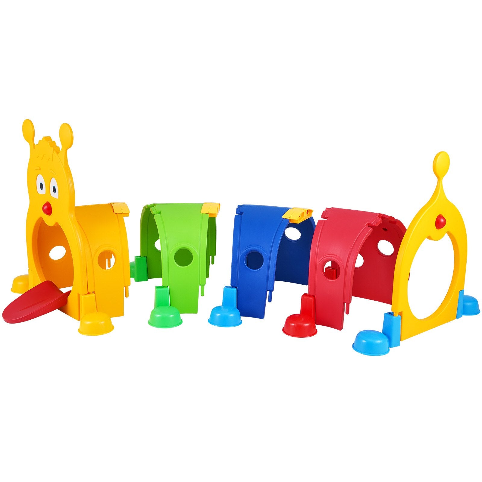Vibrant Caterpillar Tunnel for Kids: Indoor & Outdoor Play Equipment, Crawling Adventure for Toddlers, Preschool Daycare Fun, Safe HDPE, Ages 3+