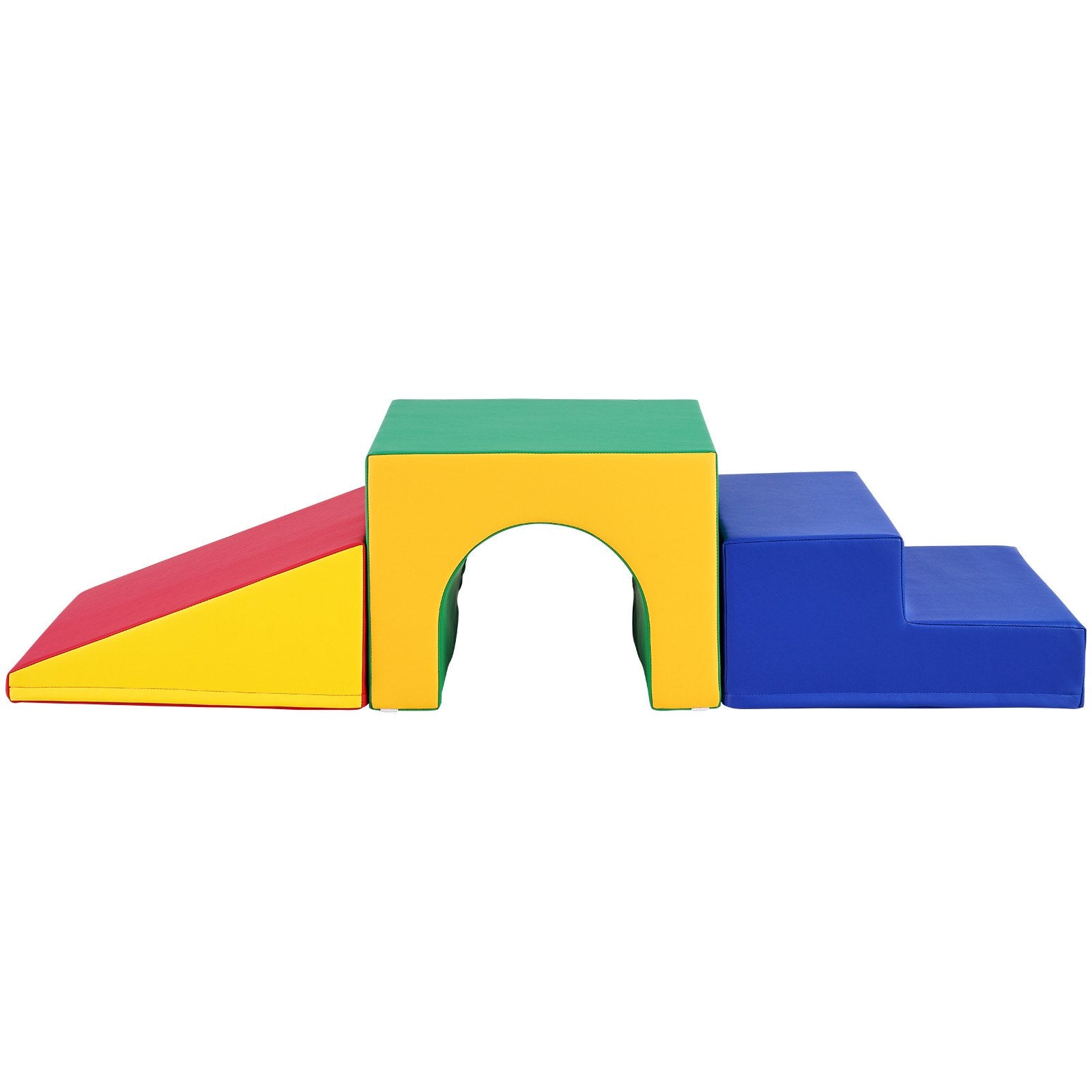 Toddler Indoor Playset - Foam Climbing Blocks with Tunnel Maze, Stairs & Ramp, Easy to Clean, Safe & Durable for Ages 3+, 3-Piece Assorted Set