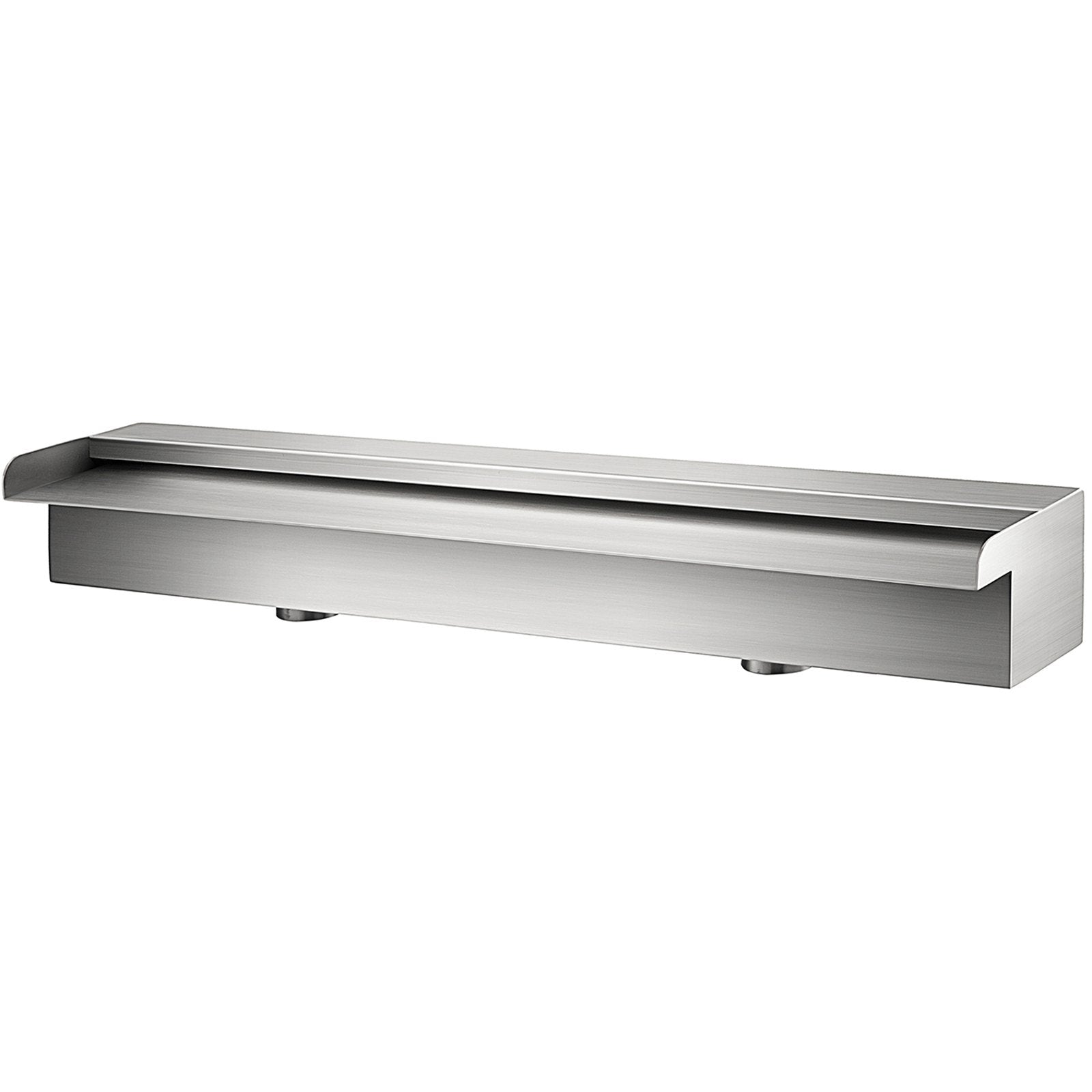 Stainless Steel Pool Waterfall Fountain - 59.4"x4.5"x3.1" Spillway for Garden & Outdoor, DIY Setup with Connectors, Constant Flow