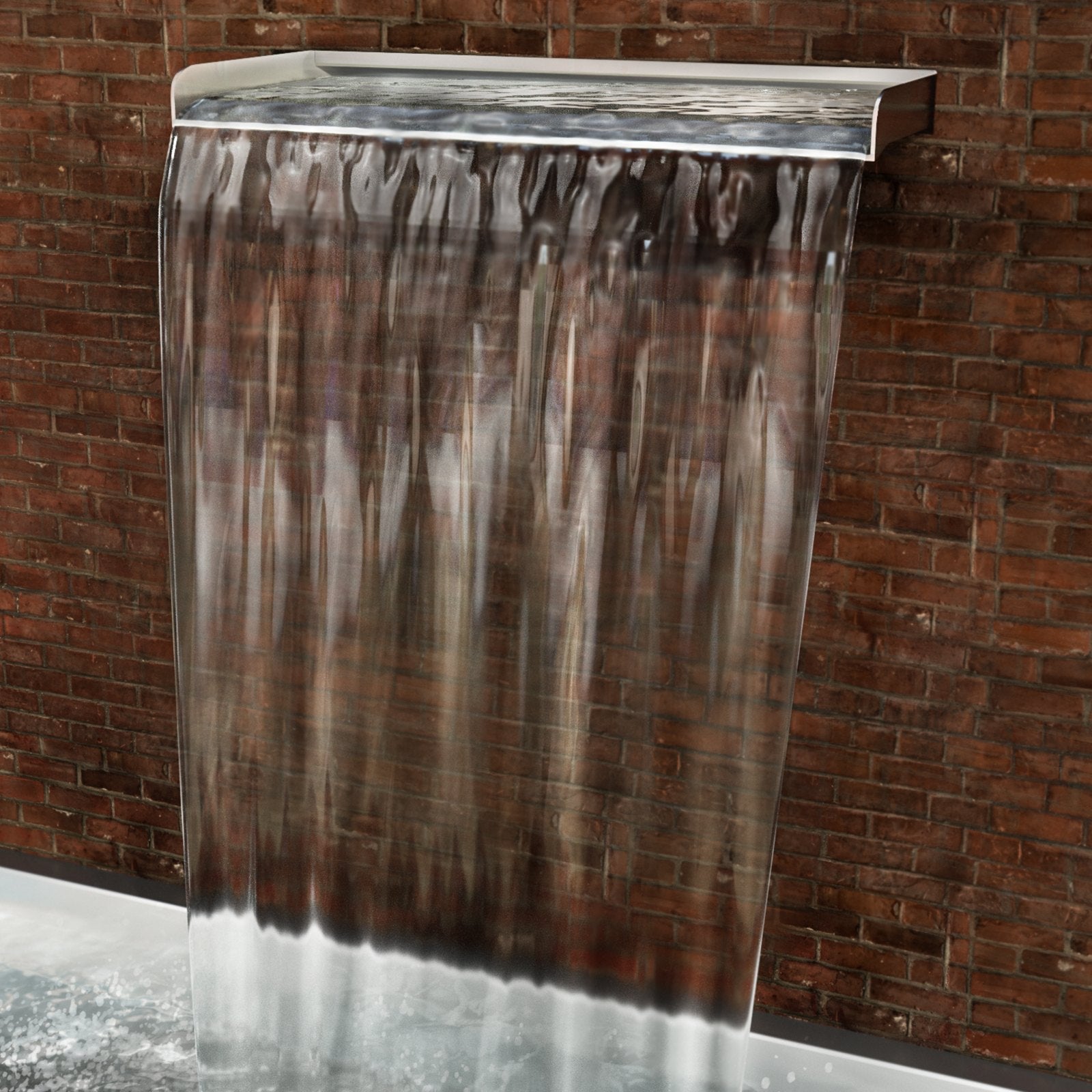Elevate Your Outdoor Space with Patiolife's 23.6" Stainless Steel Pool Waterfall – Sleek Rectangular Spillway for Gardens, Pools, and DIY Installations