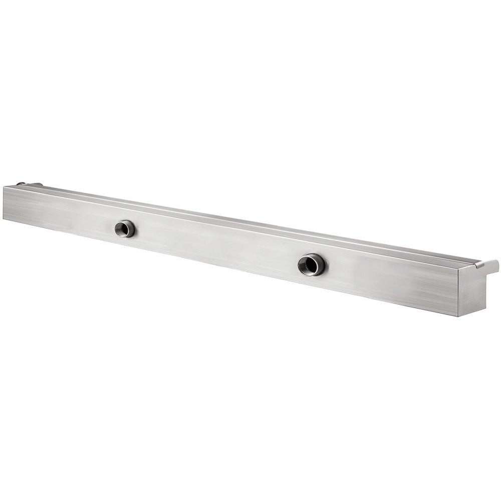 59.1"
 x 4.5" x 3.1" Stainless Steel Decorative Waterfall Pool Fountain  With 
LED Strip Light For Garden Pond Indoors And Outdoors